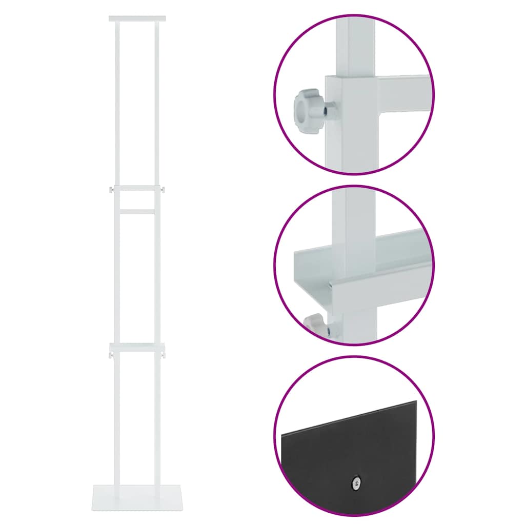 Beurs Displays 2 pcs Wit 30 x 23,5 x 210 cm Staal