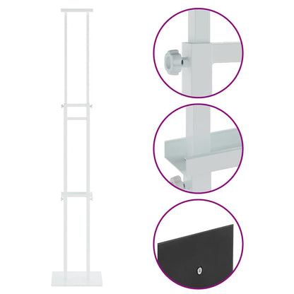 Beurs Displays 2 pcs Wit 30 x 23,5 x 210 cm Staal
