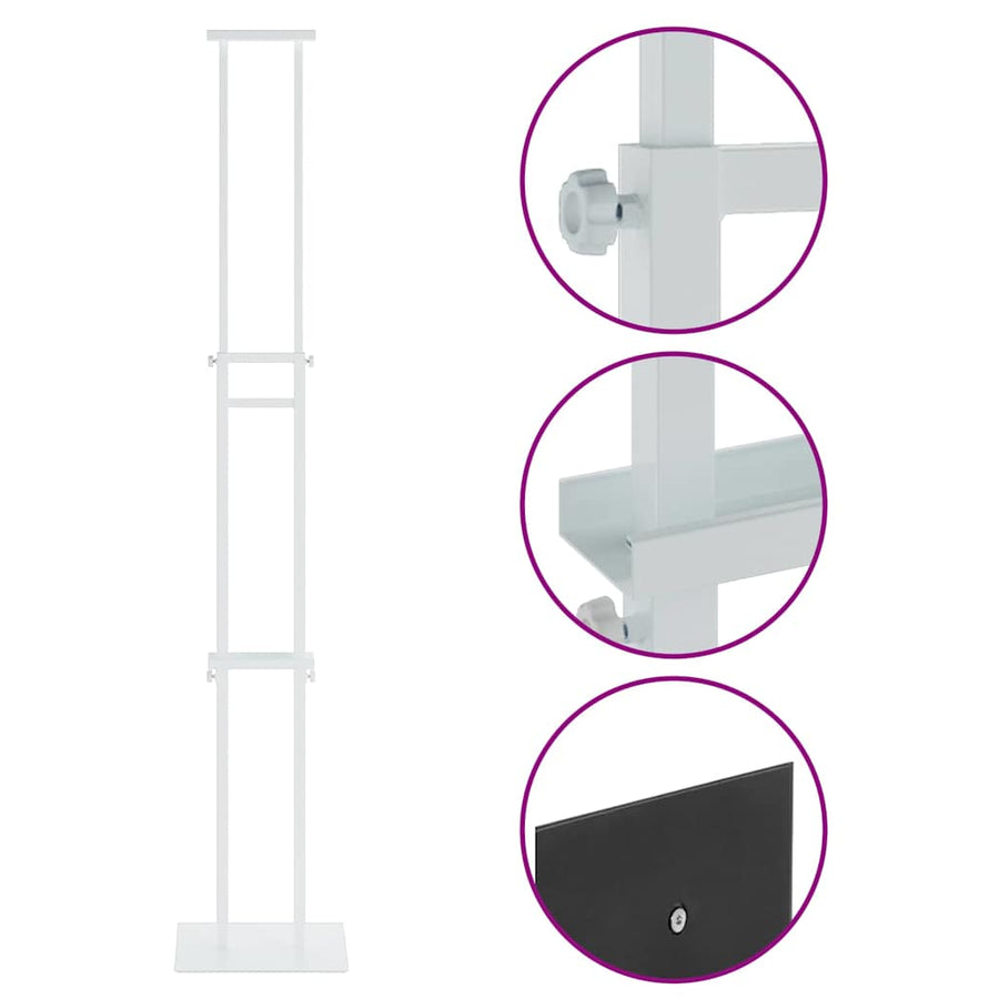 Beurs Displays 2 pcs Wit 30 x 23,5 x 210 cm Staal