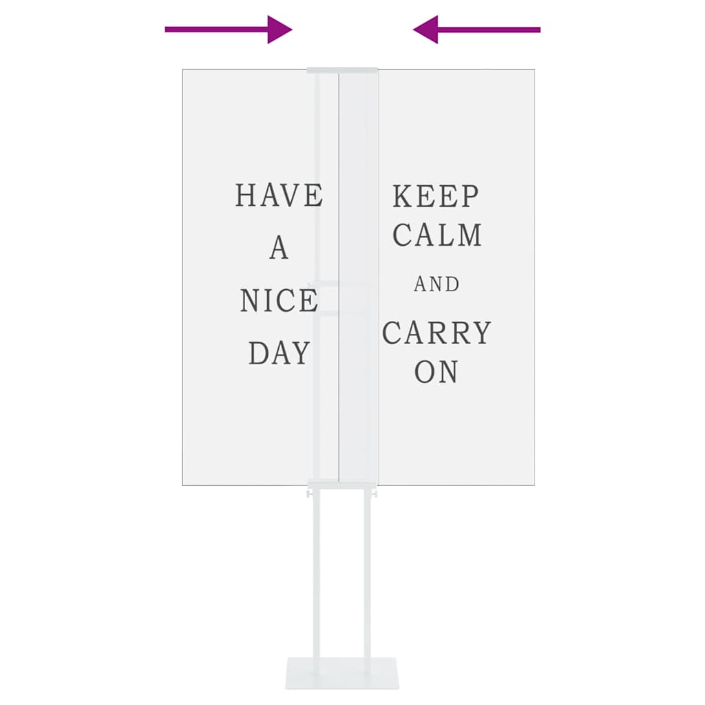 Beurs Displays 2 pcs Wit 30 x 23,5 x 210 cm Staal