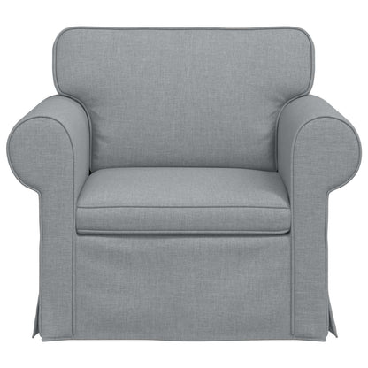 Bank Lichtgrijs 215 x 82 x 80 cm Metaal