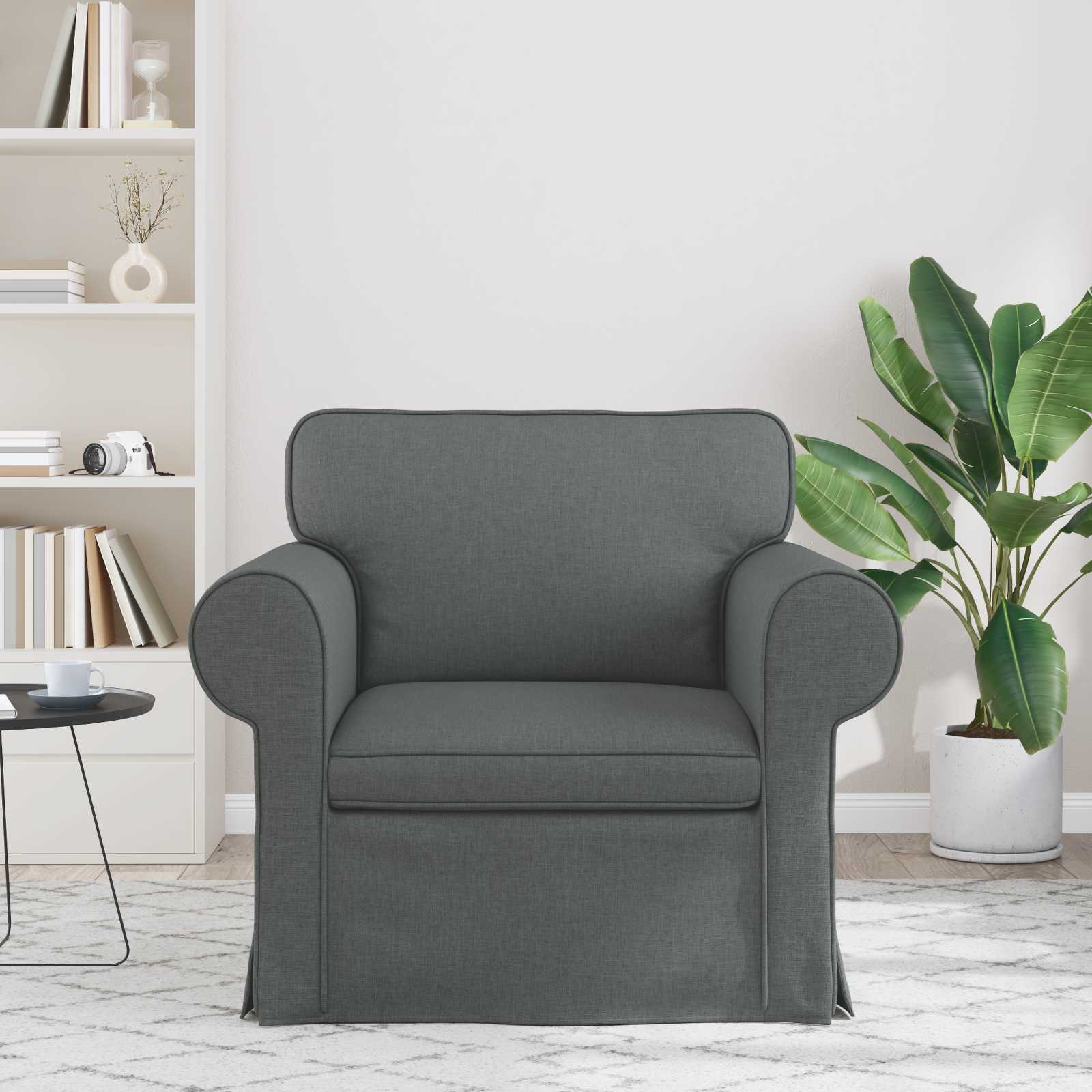 Bank Donkergrijs 215 x 82 x 80 cm Metaal