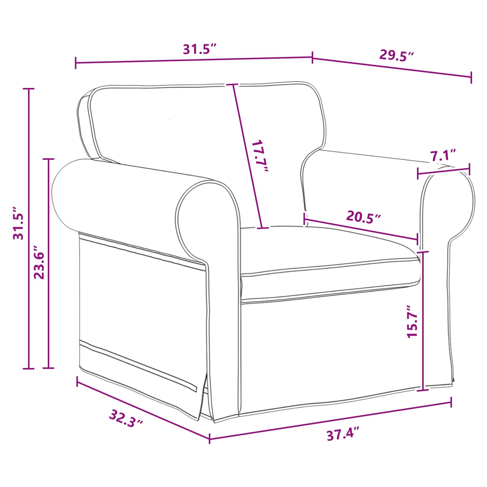 Bank Donkergrijs 215 x 82 x 80 cm Metaal