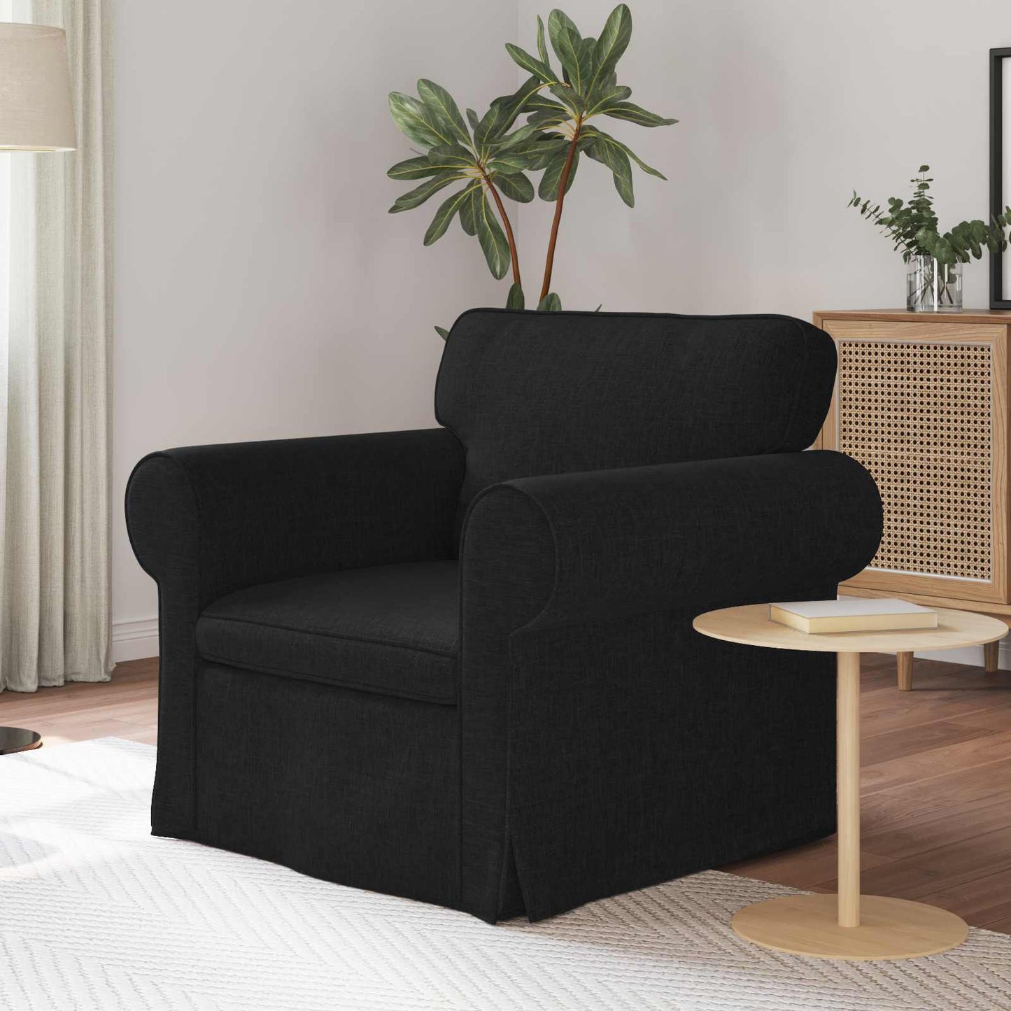 Bank Zwart 215 x 82 x 80 cm Metaal