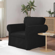 Bank zwart 215x82x80 cm stof