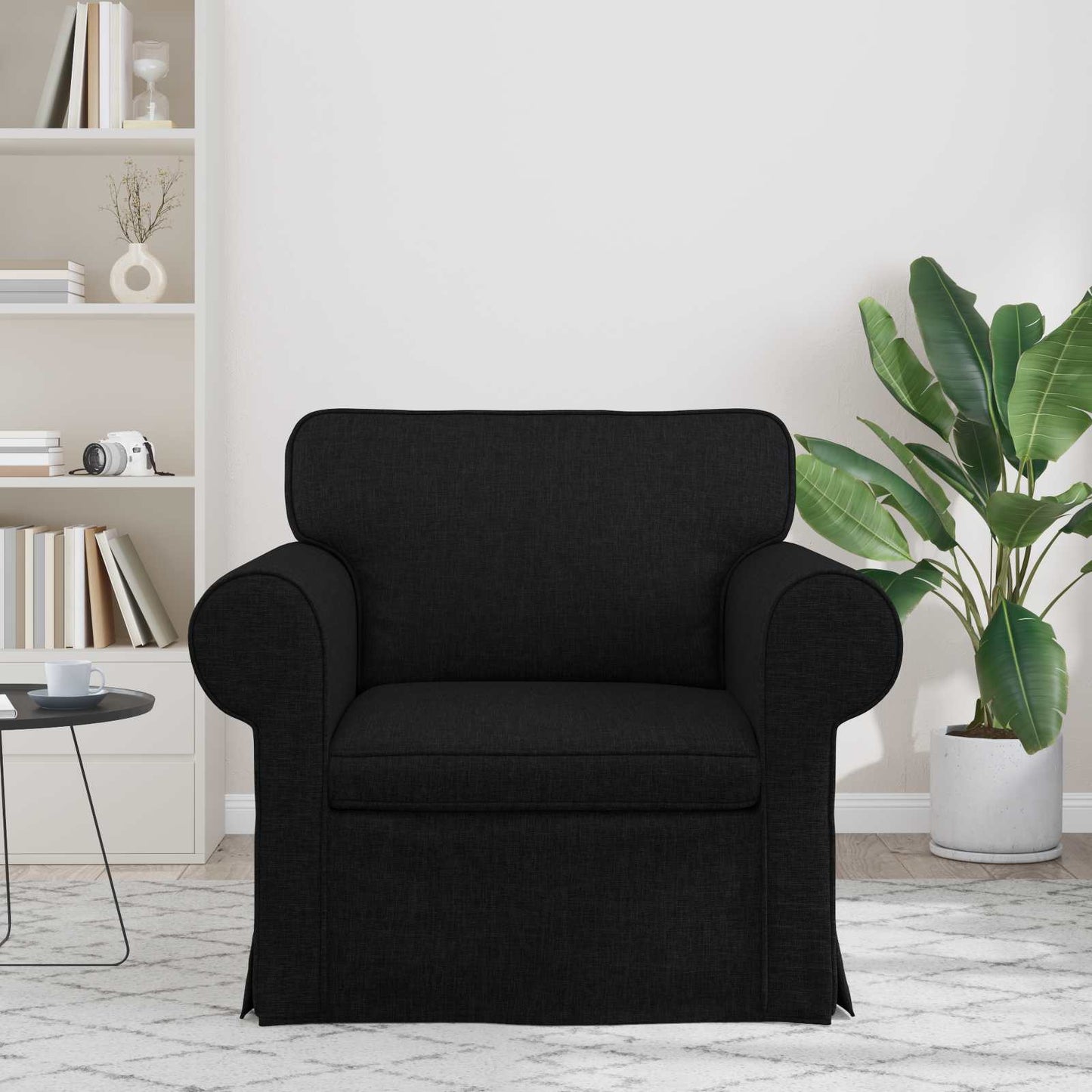 Bank Zwart 215 x 82 x 80 cm Metaal