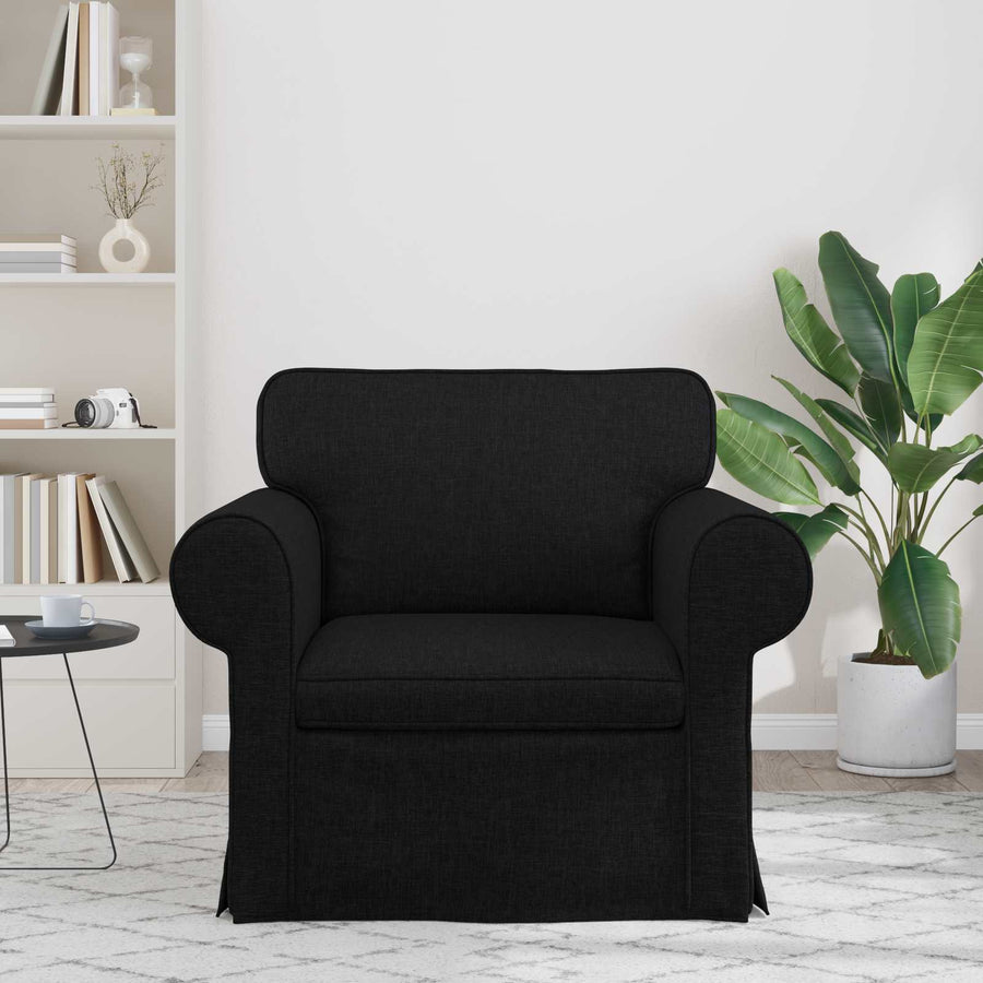 Bank Zwart 215 x 82 x 80 cm Metaal