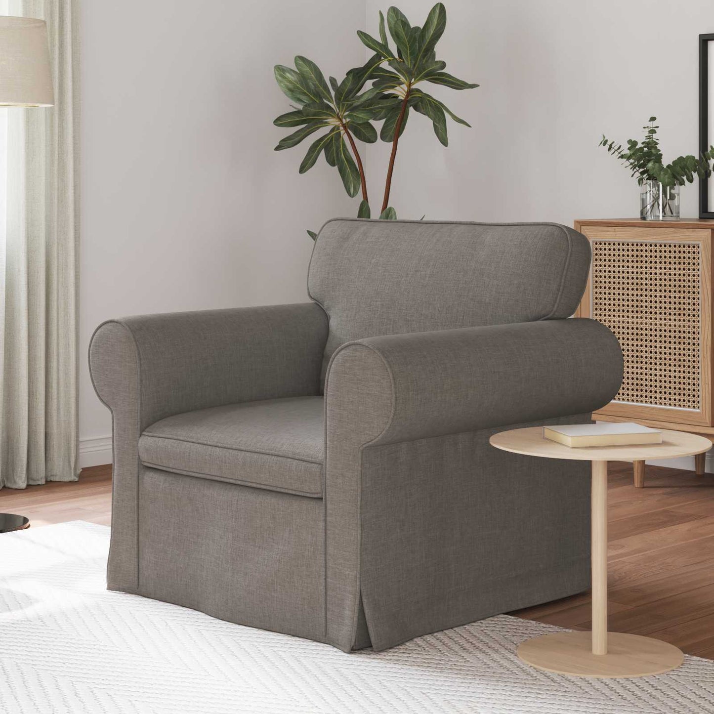 Bank Taupe 215 x 82 x 80 cm Metaal
