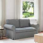 Sofa Light Grey 215 x 82 x 80 cm Fabric