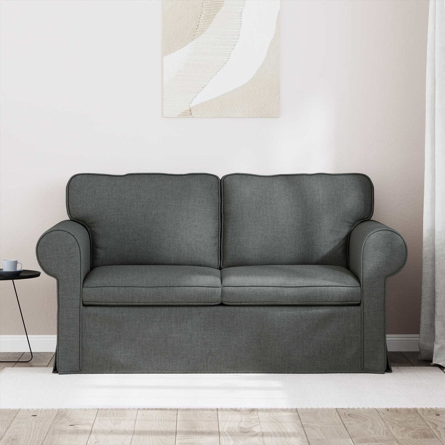 Bank Donkergrijs 215 x 82 x 80 cm Metaal
