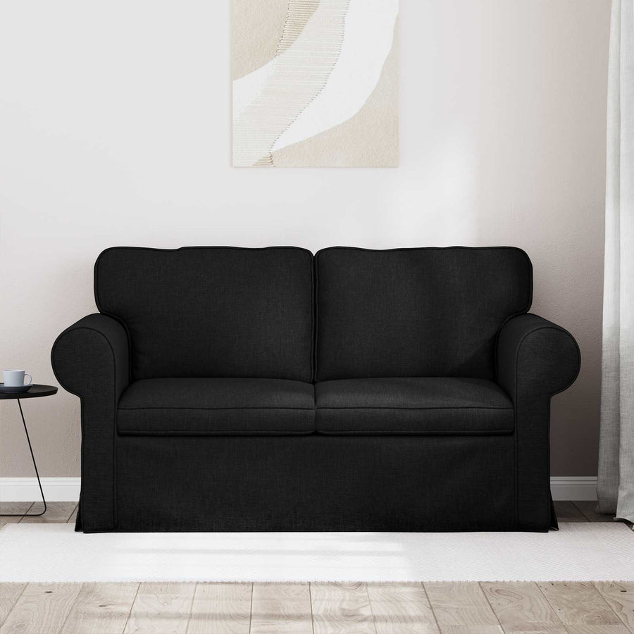 Bank Zwart 215 x 82 x 80 cm Metaal