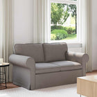Bank taupe 155x82x80 cm stof