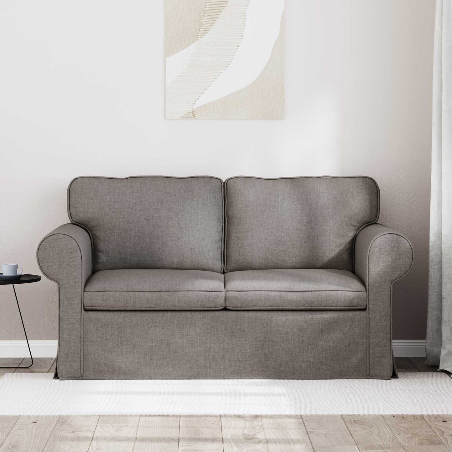 Bank Taupe 215 x 82 x 80 cm Metaal
