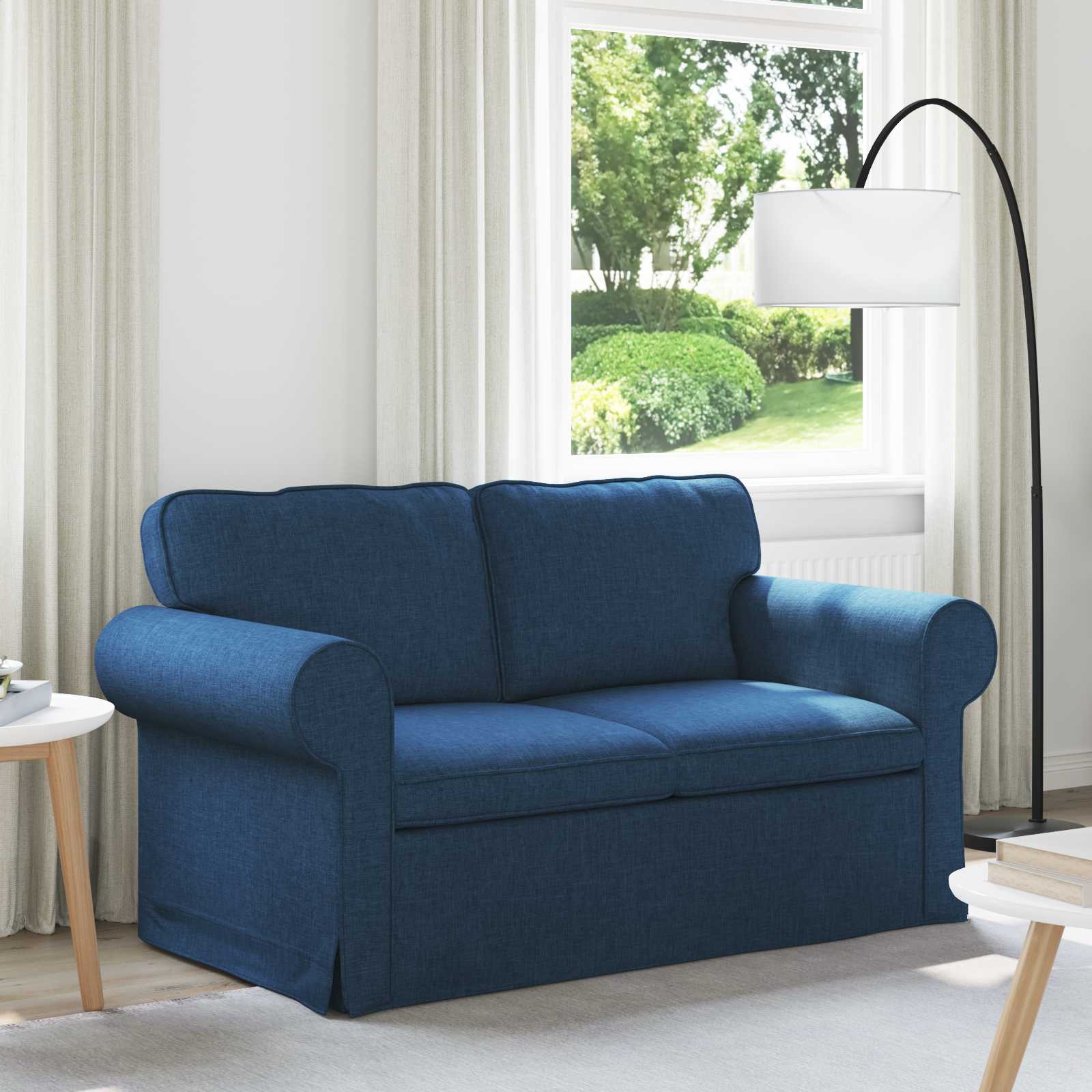Bank Blauw 215 x 82 x 80 cm Metaal