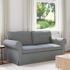 Sofa Light Grey 215 x 82 x 80 cm Fabric