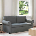 Sofa Dark Grey 215 x 82 x 80 cm Fabric