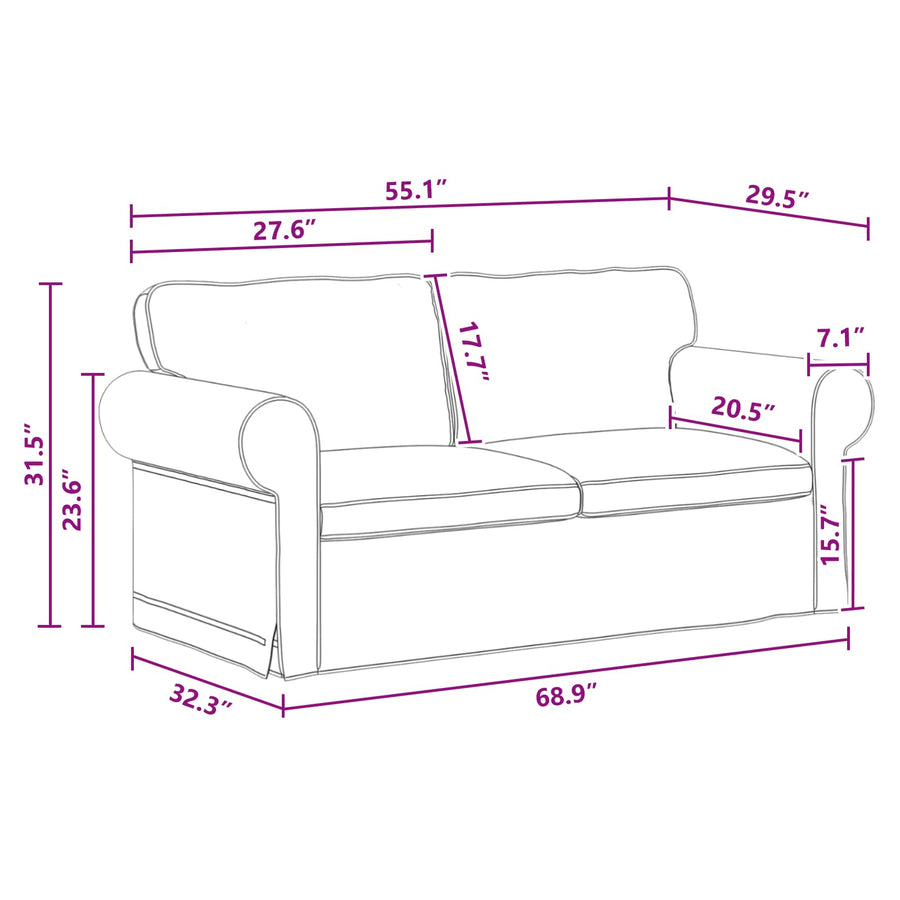 Bank Donkergrijs 215 x 82 x 80 cm Metaal