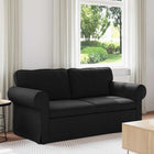 Black Sofa 215 x 82 x 80 cm Fabric