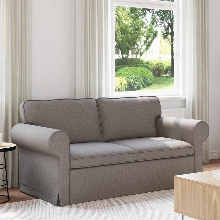 Bank Taupe 215 x 82 x 80 cm Metaal