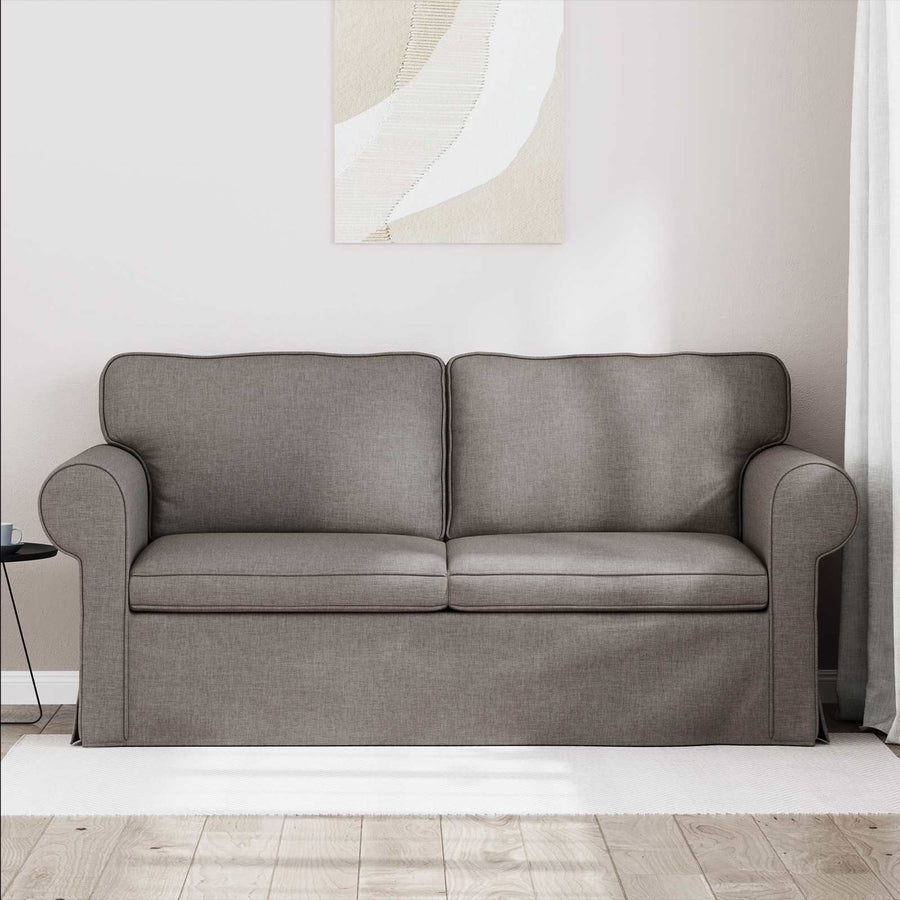 Bank Taupe 215 x 82 x 80 cm Metaal