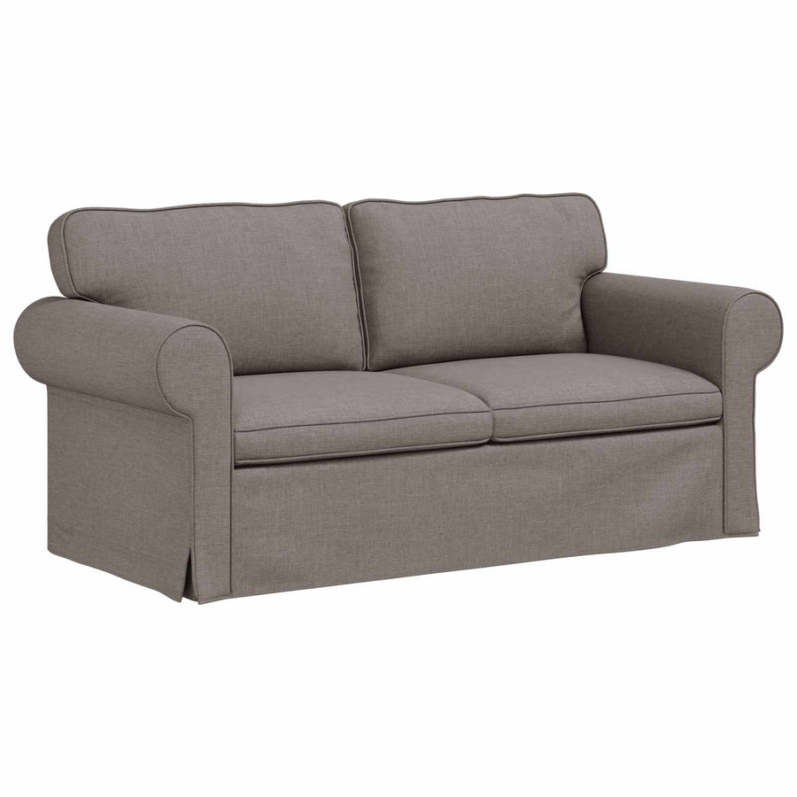 Bank Taupe 215 x 82 x 80 cm Metaal