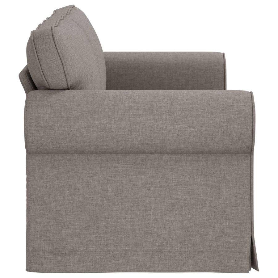 Bank Taupe 215 x 82 x 80 cm Metaal