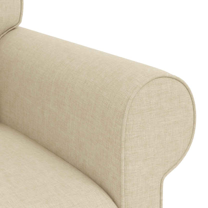 Bank Crème 215 x 82 x 80 cm Metaal
