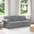 Sofa Light Grey 215 x 82 x 80 cm Fabric