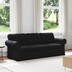 Black Sofa 215 x 82 x 80 cm Fabric