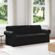 Bank zwart 215x82x80 cm stof