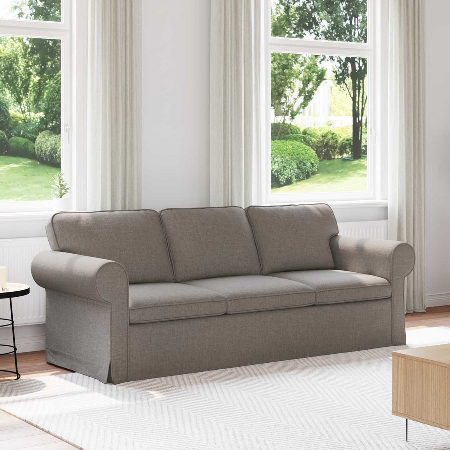 Bank Taupe 215 x 82 x 80 cm Metaal