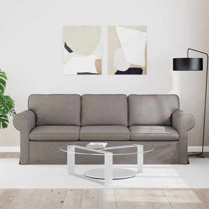 Bank Taupe 215 x 82 x 80 cm Metaal
