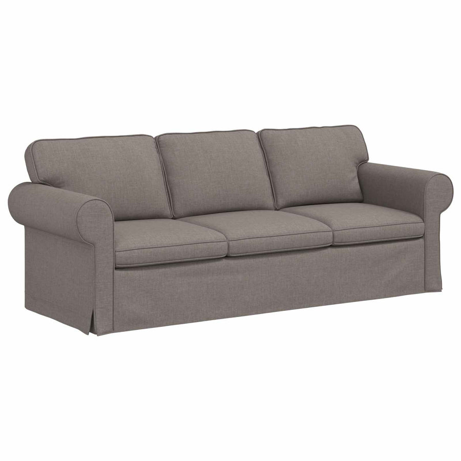 Bank Taupe 215 x 82 x 80 cm Metaal