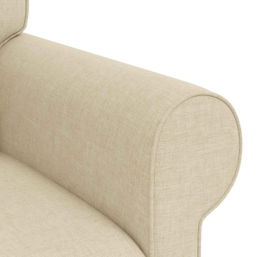 Bank Crème 215 x 82 x 80 cm Metaal