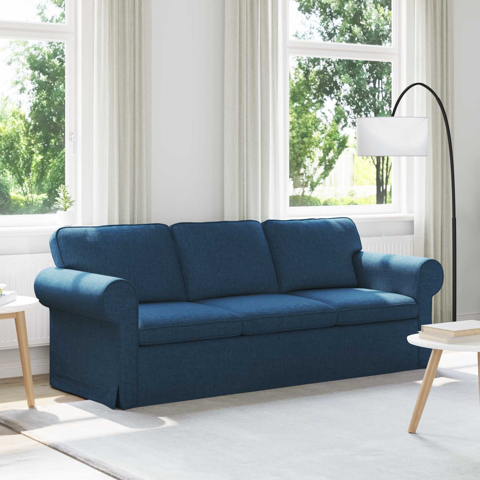 Bank Blauw 215 x 82 x 80 cm Metaal