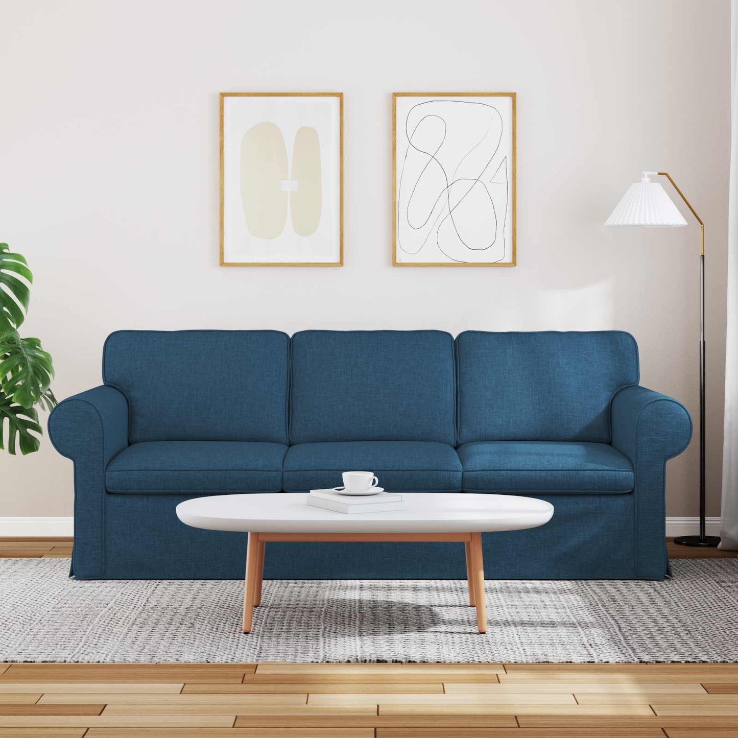 Bank Blauw 215 x 82 x 80 cm Metaal