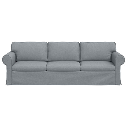 Bank Lichtgrijs 215 x 82 x 80 cm Metaal