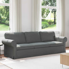 Sofa Dark Grey 215 x 82 x 80 cm Fabric