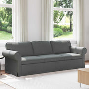 Bank donkergrijs 245x82x80 cm stof
