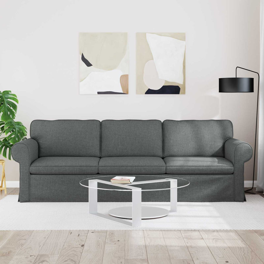 Bank Donkergrijs 215 x 82 x 80 cm Metaal