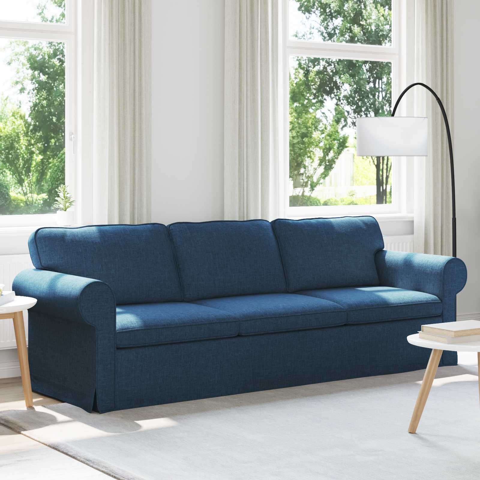 Bank Blauw 215 x 82 x 80 cm Metaal