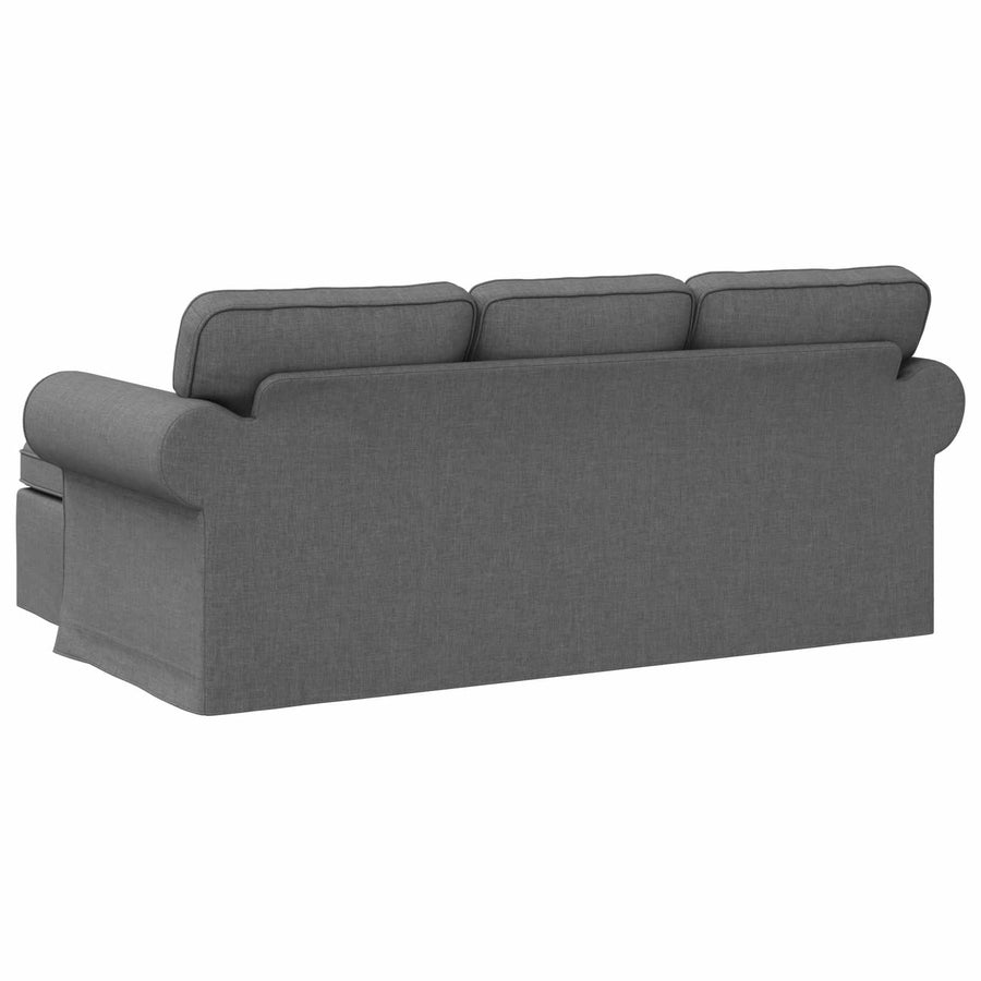 Bank Donkergrijs 215 x 138 x 80 cm Metaal