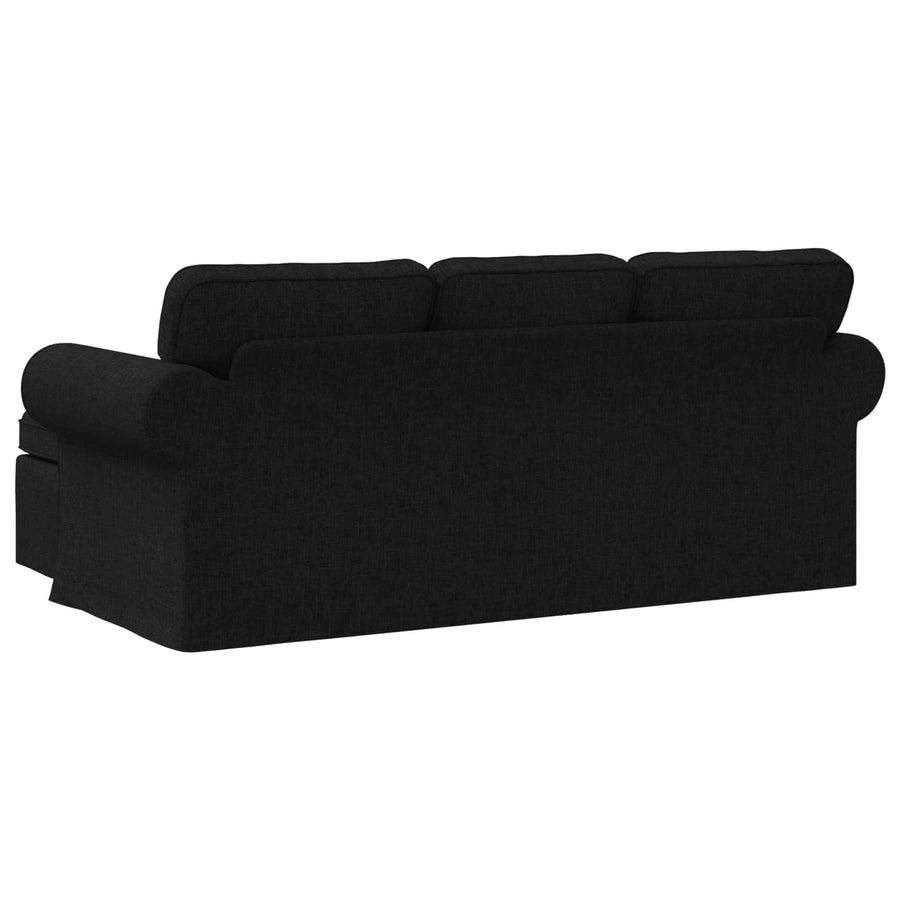 Bank Zwart 215 x 138 x 80 cm Metaal