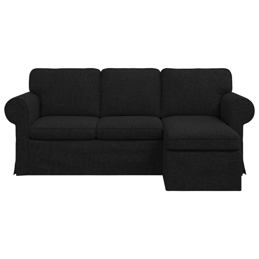 Bank Zwart 215 x 138 x 80 cm Metaal