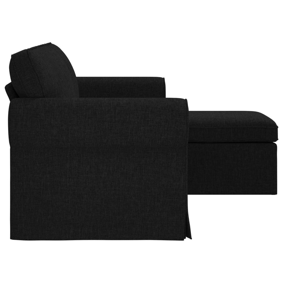 Bank Zwart 215 x 138 x 80 cm Metaal