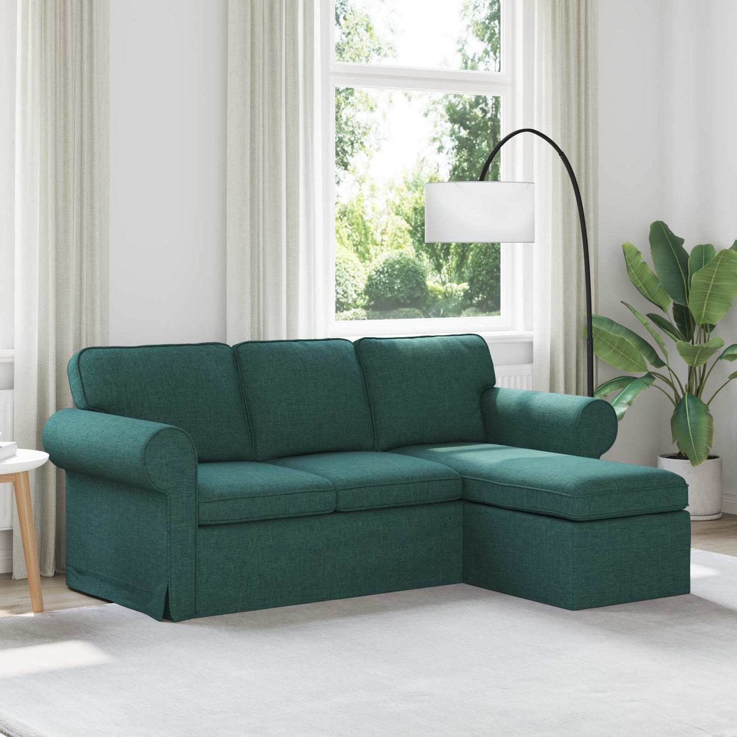Bank Donkergroen 215 x 138 x 80 cm Metaal