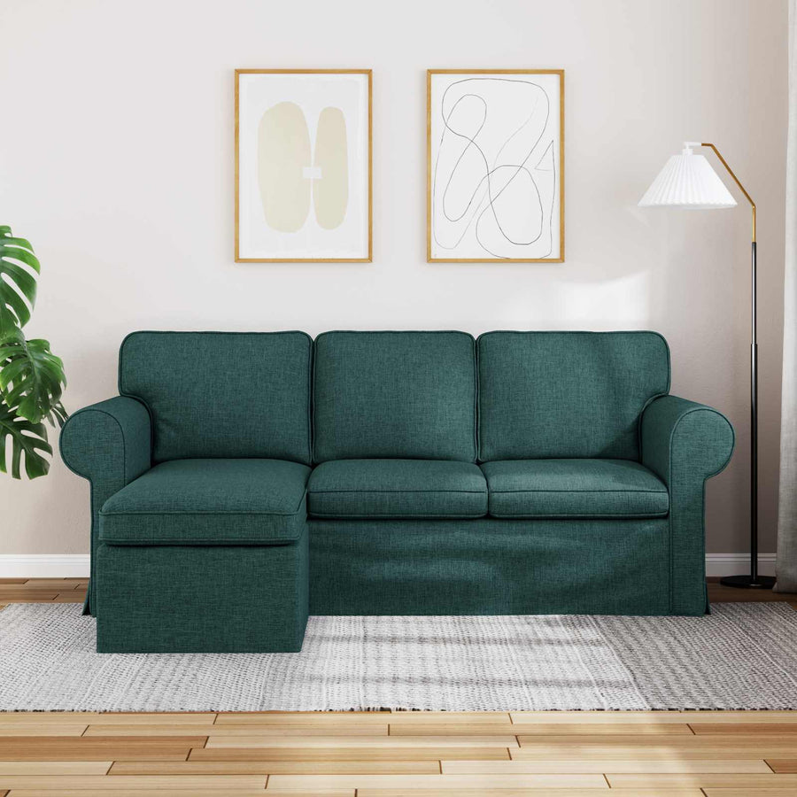 Bank Donkergroen 215 x 138 x 80 cm Metaal