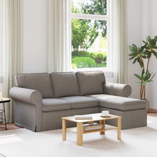 Bank Taupe 215 x 138 x 80 cm Metaal
