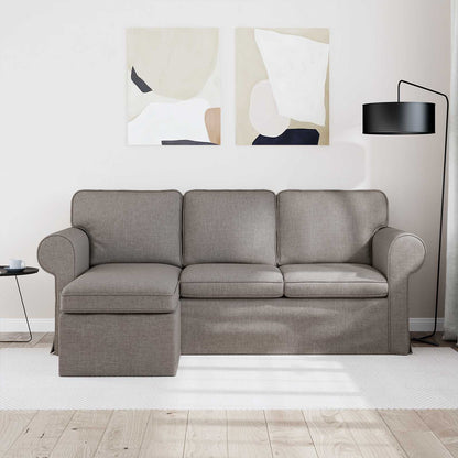 Bank Taupe 215 x 138 x 80 cm Metaal