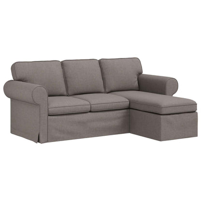 Bank Taupe 215 x 138 x 80 cm Metaal
